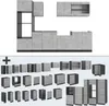 Kuchyňský kout Vicco R-Line Beton 300 cm s vysokou skříní, Náhled obrázku produktu 5