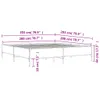 Bettgestell Sonoma-Eiche 200x200 cm Holzwerkstoff und Produktbild-Vorschau 8