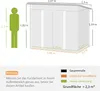 Outsunny Gerätehaus Metall 2,3 m² 207 x 130 x 182 cm Produktbild-Vorschau 3