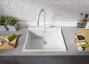 PRIMAGRAN Spülbecken Weiß 58x50cm, Granitspüle 1 Becken + Produktbild-Vorschau 3