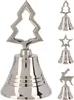 Stříbrný vánoční zvonek 10cm, stromek Náhled obrázku produktu 2