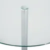 Close-up of a table leg and glass tabletop. Produktbild-Vorschau