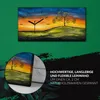 Wandbild Leinwand Bilder mit Uhr 60x30 Gemälde Wiese Himmel Produktbild-Vorschau 5