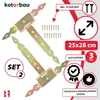 KOTARBAU® 2 St. T Scharniere gold L: 250 mm Kreuzgehänge Produktbild-Vorschau 4