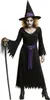 Hexenkostüm Damen Schwarz Lila – Kleid mit Gürtel und Hut, Produktbild-Vorschau 1