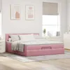 Ottoman-Bett mit Matratze & LEDs Rosa 160x200 cm Samt Produktbild-Vorschau 4