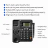 A black cordless phone with labels pointing out its features. Náhled obrázku produktu