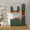 Set mobili bagno Vicco Irma Quercia verde/oro 3 pezzi, con Anteprima dell’immagine prodotto 4