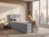 AX LIVING Boxspringbett 120x200 cm Defne Hellgrau - Produktbild-Vorschau 1