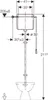 Technical drawing of a toilet cistern with dimensions and installation details. Náhľad obrázku produktu