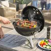 Outsunny Holzkohlegrill BBQ Smoker mit Deckel Griff Produktbild-Vorschau 2