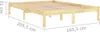 A wooden bed frame with measurements shown. Anteprima dell’immagine prodotto