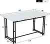 MODFU Esstisch 140x80cm Gestell aus Metall, Rechteckiger Produktbild-Vorschau 5