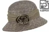 Seeberger eleganter Strohhut-Glocke mit Blume & UV-Schutz 80 in grün
