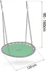 A diagram showing a round swing with dimensions indicated by lines and text. Podgląd zdjęcia produktu