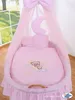 MY SWEET BABY Babybett Naturfaser Rosa mit Baldachin und Produktbild-Vorschau 2