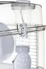 A close-up view of a pet cage accessory, specifically a water bottle holder and a food dish. Anteprima dell’immagine prodotto