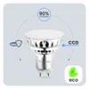 A product image of an LED light bulb with marketing graphics and text. Produktbild-Vorschau