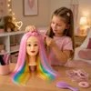 Testa per acconciature Iza con capelli termici 90 cm e Anteprima dell’immagine prodotto 6
