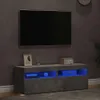 Mobili TV Luci LED 2 pz. Grigio cemento 60x35x40 cm Anteprima dell’immagine prodotto 3
