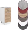 A kitchen cabinet unit and a selection of color swatches. Náhľad obrázku produktu