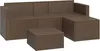 vidaXL Garten-Lounge-Set Braun Poly Rattan Produktbild-Vorschau 7