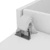 A close-up view of a white cabinet with a roller wheel mechanism attached to the bottom corner. Anteprima dell’immagine prodotto