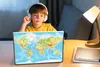 MuchoWow® Laptop Aufkleber Sticker Cover Weltkarte - Produktbild-Vorschau 3