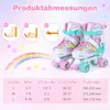 Detské kolieskové korčule COSTWAY Rainbow, nastaviteľné v 4 Náhľad obrázku produktu 3