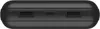 A close-up view of the ports on a black power bank. Produktbild-Vorschau