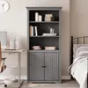 VidaXL 355058, Szary, Drewno, Drewno, Metal, Drewno Podgląd zdjęcia produktu 2