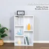 Bibliothèque, Étagère sur pied en MDF blanc avec 5 Voir les images du produit 4