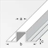 alfer Quadrat-U, 2 Schenkel 180º 1 m, 19.5 x 55.5 x 1.5 mm Produktbild-Vorschau 2
