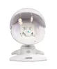 A white baby swing with a canopy and hanging toys. Produktbild-Vorschau