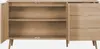 An open wooden sideboard with shelves and drawers. Anteprima dell’immagine prodotto