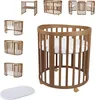 Lettino per bambini Waldin OWAL 7in1 con materasso, letto Anteprima dell’immagine prodotto 1