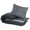 vidaXL Bettwäsche-Set Dunkelgrau 200x220 cm Baumwolle Produktbild-Vorschau 3