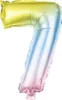 Folienballon Zahl 7 bunt 100 cm Produktbild-Vorschau 1