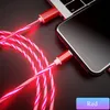 Câble de recharge USB LED 3 en 1, rouge lumineux, Micro Voir les images du produit 1