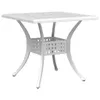 vidaXL Tavolo da giardino bianco 80x80x75 cm in fusione di Anteprima dell’immagine prodotto 1