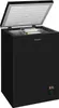 A black chest freezer with its lid open, showing two containers inside. Produktbild-Vorschau