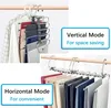 A product image showing a multi-layer hanger for clothes in both vertical and horizontal modes. Produktbild-Vorschau