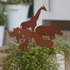 UNUS Deko Gartenstecker Tiere 5er Set aus Afrika Rostoptik Produktbild-Vorschau 4