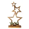 LED-kerststerren van hout, op batterijen, met timer - 52 x Productafbeelding-voorbeeld 7