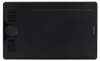 A top-down view of a black HUION HS610 graphic tablet. Náhled obrázku produktu