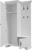 Garderobenschrank weiß matt 116x210x44 cm links mit Spiegel Produktbild-Vorschau 3
