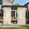 Outdoor Vorhang mit Ösen Wasserdicht Transparent Gardinen Produktbild-Vorschau 10