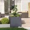 vidaXL Pflanzgefäß Anthrazit 80x80x80 cm Stahl Produktbild-Vorschau 3