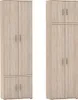 Two tall, narrow wardrobes are shown side-by-side against a white background. Náhľad obrázku produktu