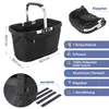 Einkaufskorb faltbar schwarz Aluminium Polyester 600D Produktbild-Vorschau 2